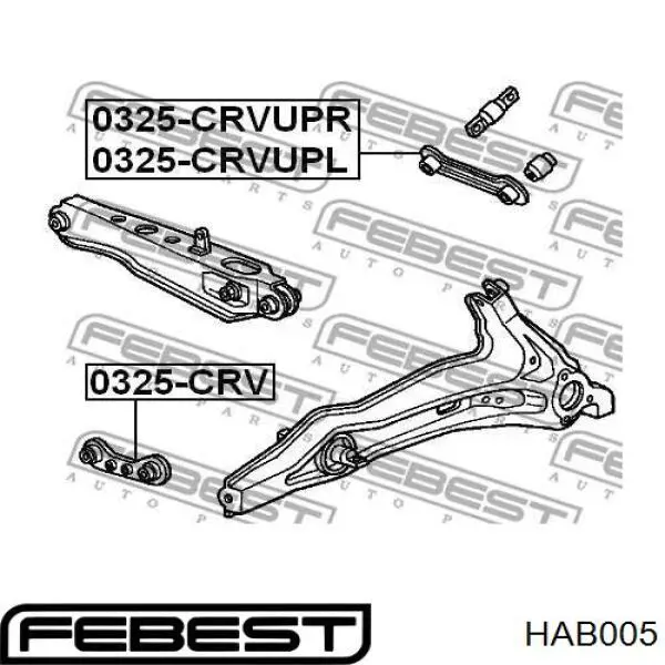 Сайлентблок переднього важеля HAB005 Febest