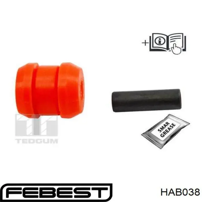 Купити HAB038 Febest Сайлентблок переднього верхнього важеля