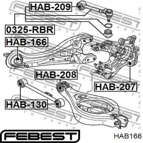 Сайлентблок заднього поздовжнього важеля, передній CTR GV0686