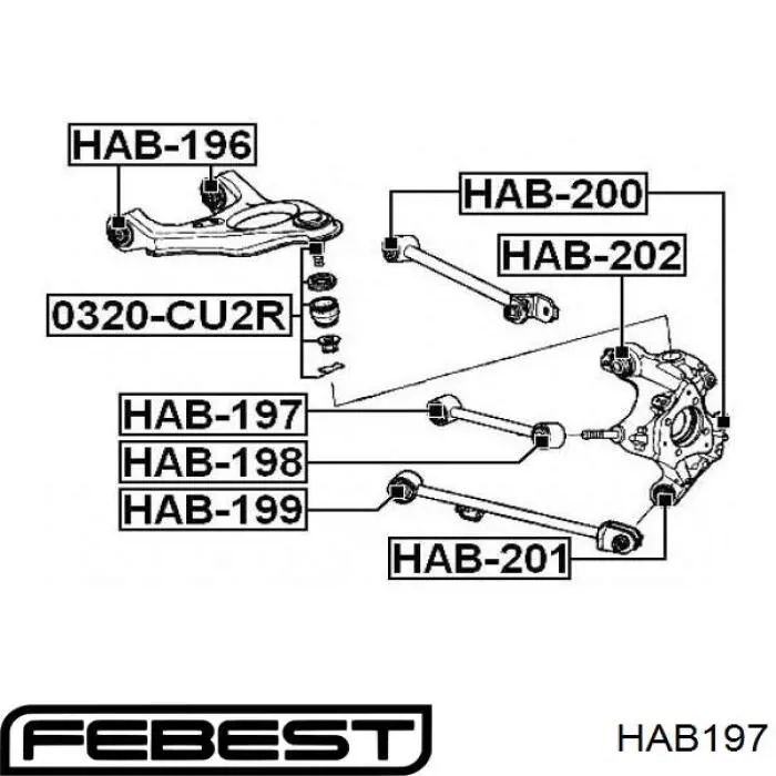 Сайлентблок тяги поперечної, задньої підвіски HO0661 Polycraft