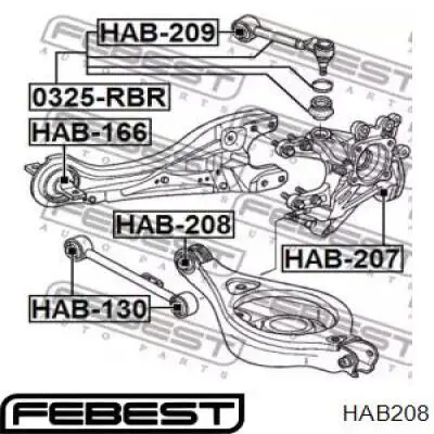 Купити HAB208 Febest Сайлентблок заднього нижнього важеля