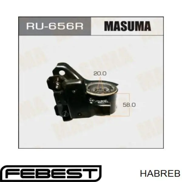 Сайлентблок переднього важеля HABREB Febest