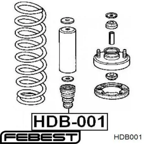HDB001 Febest буфер-відбійник амортизатора переднього