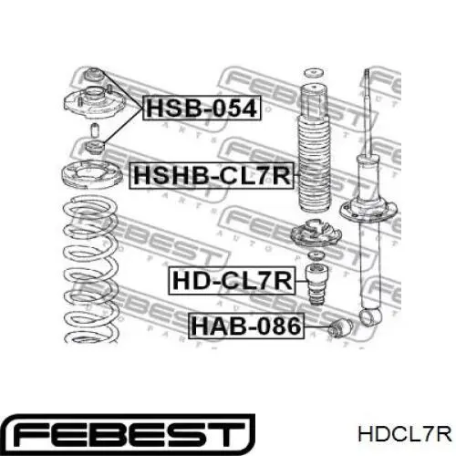 HDCL7R Febest буфер-відбійник амортизатора заднього