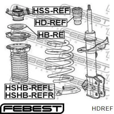 HDREF Febest буфер-відбійник амортизатора переднього