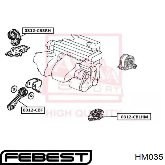 Передня опора двигуна Honda 50830SM4020