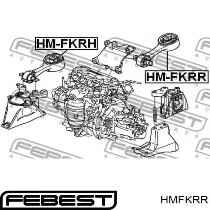 Подушка двигуна задня HMFKRR Febest