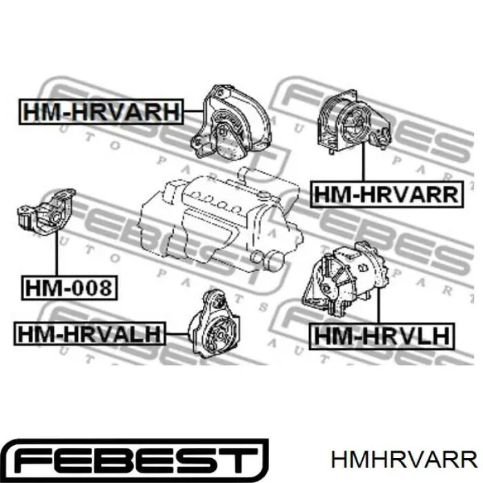 Подушка двигуна задня HMHRVARR Febest