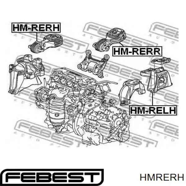 Купити HMRERH Febest Подушка (опора) двигуна, права верхня