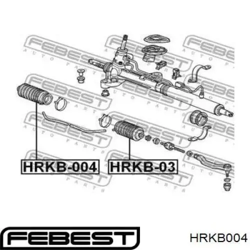 Пильник рульової рейки HRKB004 Febest