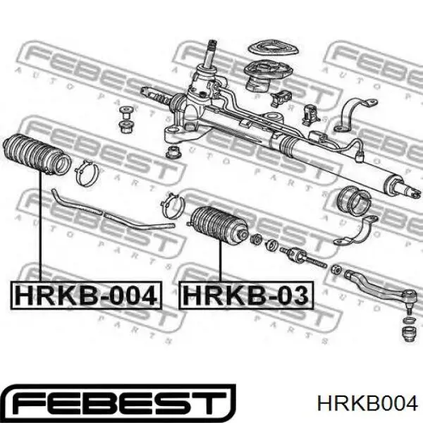 Пильник рульової тяги Febest HRKB004 ціна, від 6.65 USD