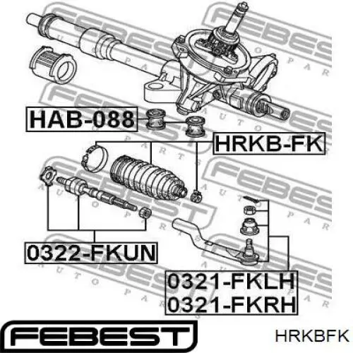 HRKBFK Febest пильник рульового механізму/рейки