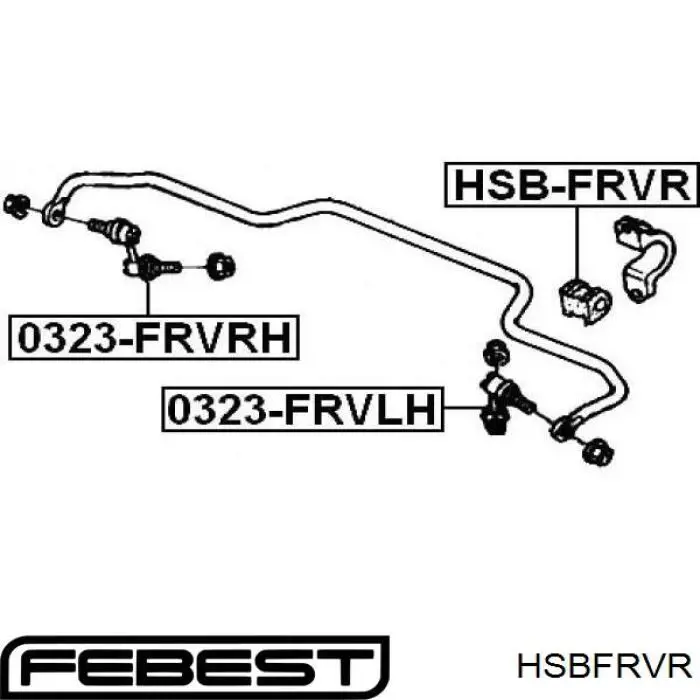 HSBFRVR Febest втулка стабілізатора заднього