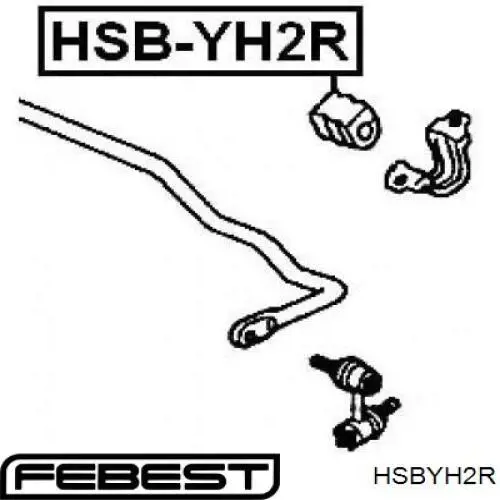 Втулка стабілізатора заднього Febest HSBYH2R ціна, від 4.38 USD