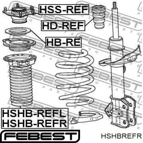 HSHBREFR Febest пильник амортизатора переднього