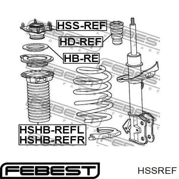Опора амортизатора переднього HSSREF Febest