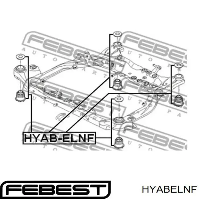 Сайлентблок передній балки/підрамника Hyundai Elantra (Хендай Елантра)