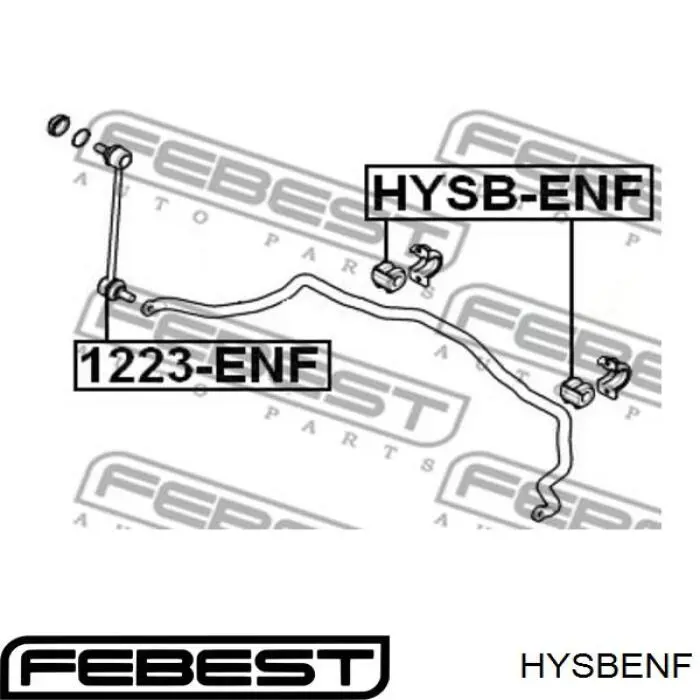 Втулка переднього стабілізатора Febest HYSBENF
