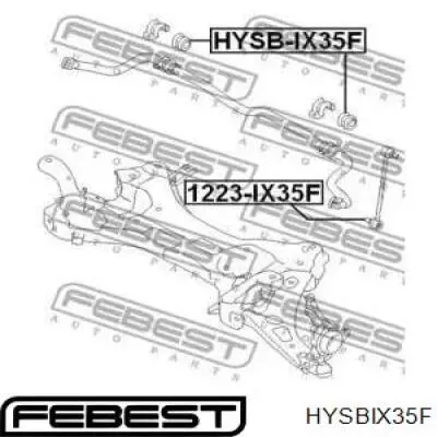 Подушка стабілізатора Febest HYSBIX35F ціна, від 2.79 USD
