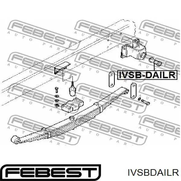 Сайлентблок ресори, задній IVSBDAILR Febest