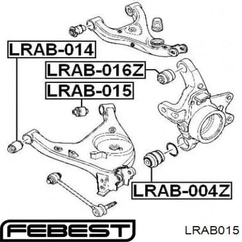 Сайлентблок заднього нижнього важеля RGX000071 Britpart