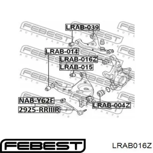 Сайлентблок цапфи задньої Febest LRAB016Z ціна, від 15.81 USD
