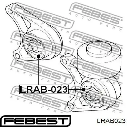 Сайлентблок траверси кріплення заднього редуктора, передній FEBEST LRAB023