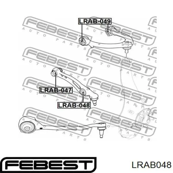 Сайлентблок переднього нижнього важеля LRAB048 Febest