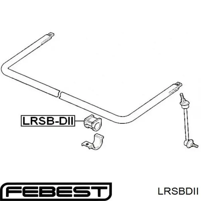 LRSBDII Febest втулка стабілізатора переднього