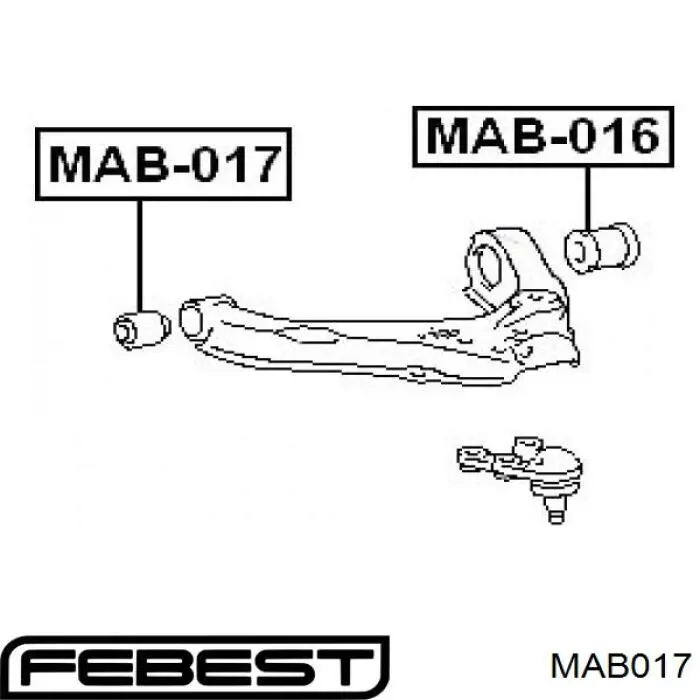 M2563043 RBI сайлентблок переднього нижнього важеля