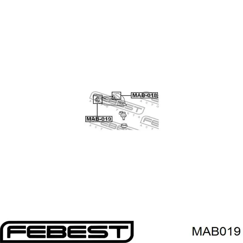 Купити MAB019 Febest Сайлентблок переднього верхнього важеля