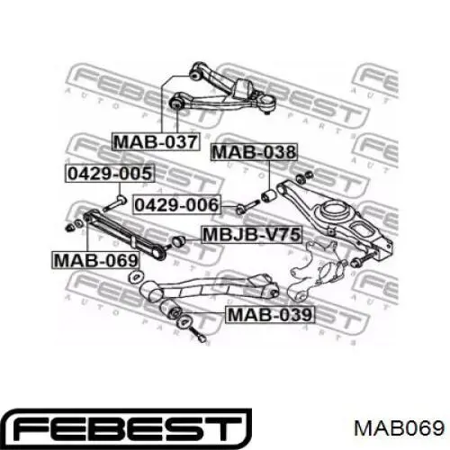 Сайлентблок заднього поперечного важеля, внутрішній Dayco DSS1986