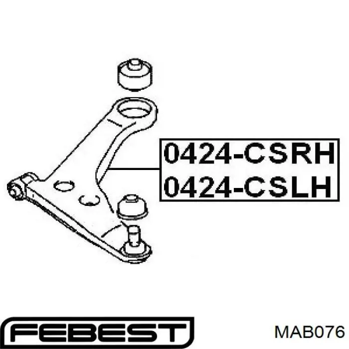 Купити MAB076 Febest Сайлентблок передньої підвіски