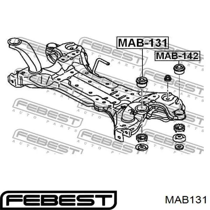 Елементи кріплення Febest MAB131 ціна, від 10.20 USD