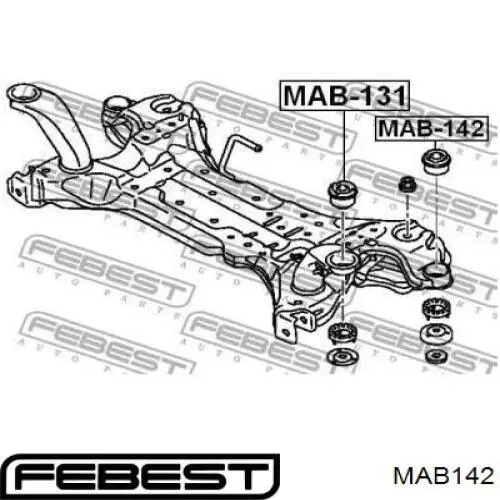 Сайлентблок передній балки/підрамника FAR8701 Caster