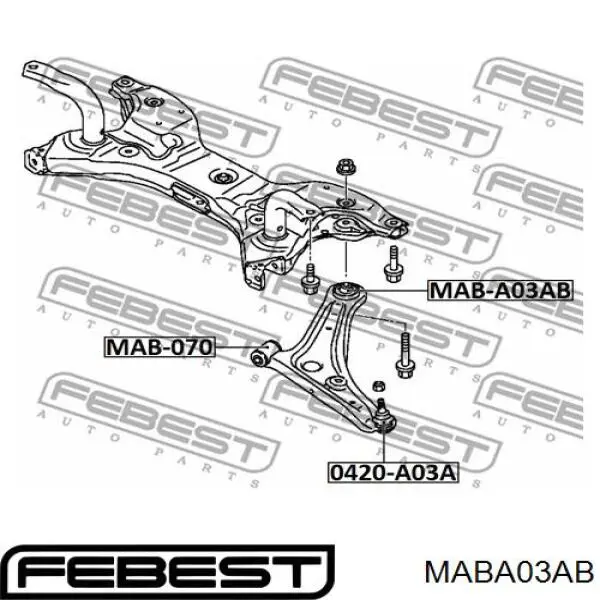 Купити 4013A313 Mitsubishi Сайлентблок передньої підвіски