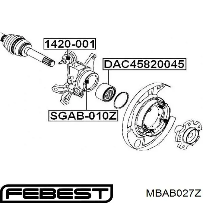 Купити MBAB027Z Febest Сайлентблок цапфи задньої