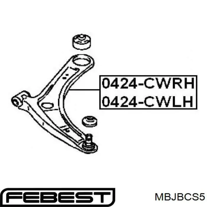 Пильник опори кульової нижній MBJBCS5 Febest
