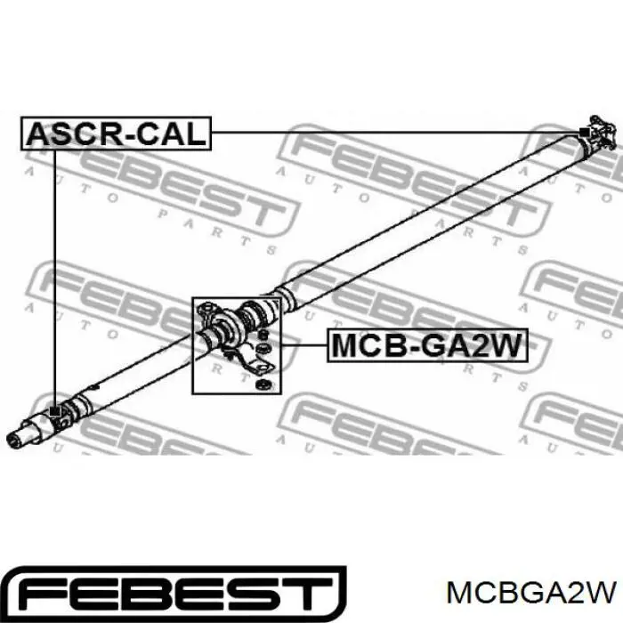 Хрестовина карданного валу MCBGA2W Febest