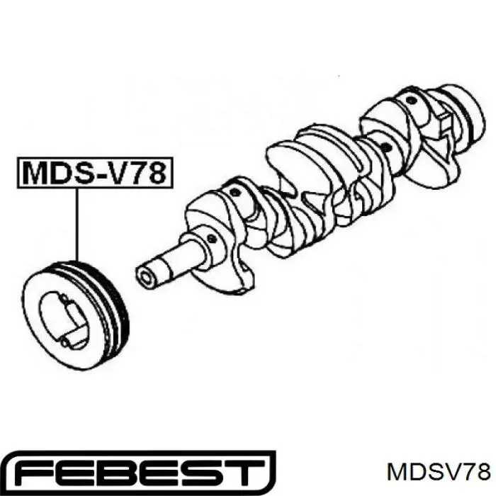 Шків колінвала MDSV78 Febest