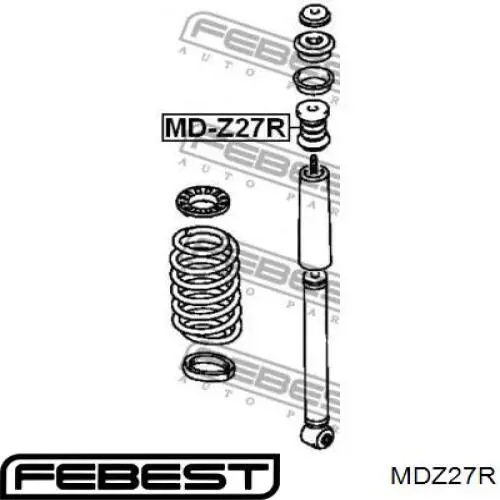 MDZ27R Febest буфер-відбійник амортизатора заднього