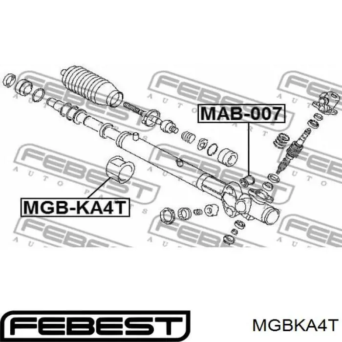 Втулка кріплення кермової рейки M38T040 RBI