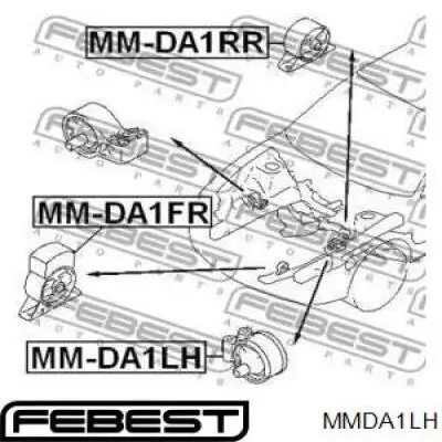 MMDA1LH Febest подушка (опора двигуна, ліва)