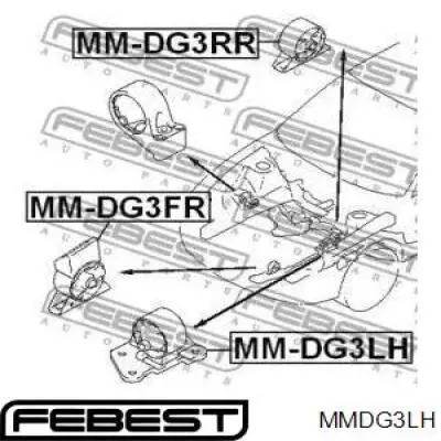 MMDG3LH Febest подушка (опора двигуна, ліва)