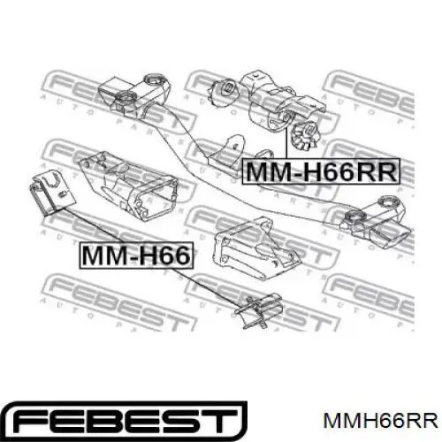 EEM5577 Kavo Parts подушка (опора двигуна, задня)