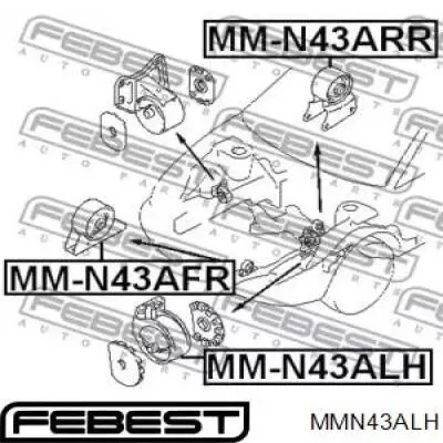 Купити MB948001 Mitsubishi Подушка (опора) двигуна, ліва