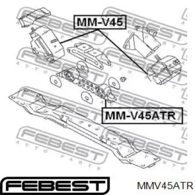 Подушка трансмісії (опора коробки передач) Mitsubishi Pajero 2 Canvas Top (V2W, V4W) (Міцубісі Паджеро)