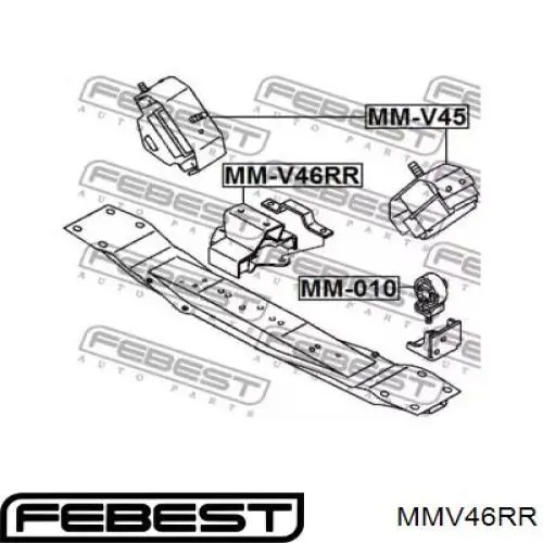 Подушка (опора) двигуна, задня MR319623 Mitsubishi