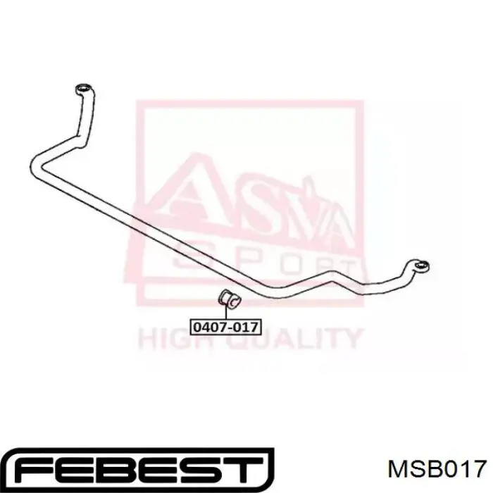 Купити MSB017 Febest Подушка стабілізатора передня