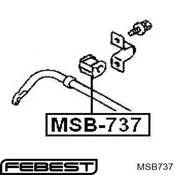 Купити MSB737 Febest Опора стабілізатора